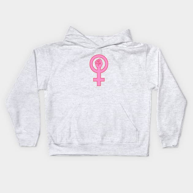 Female symbol with hand Kids Hoodie by beakraus